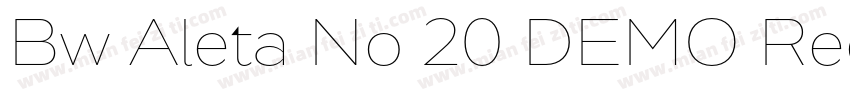 Bw Aleta No 20 DEMO Regula字体转换
